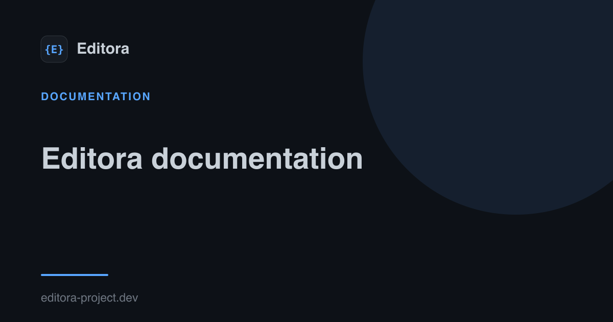 Keymaps & keybindings — Editora Docs