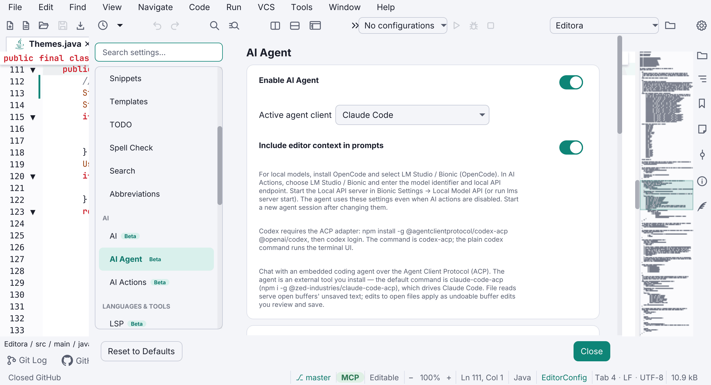 AI assistance in Editora