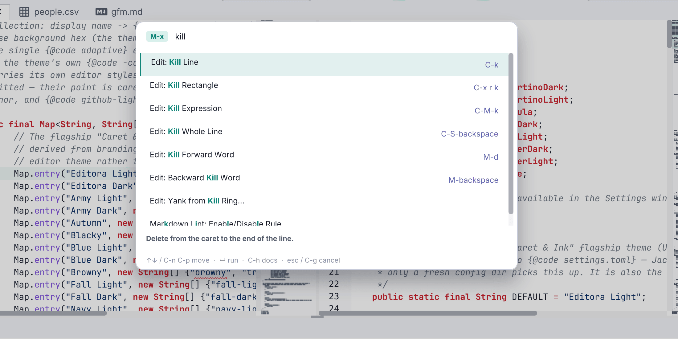 Emacs heritage in Editora