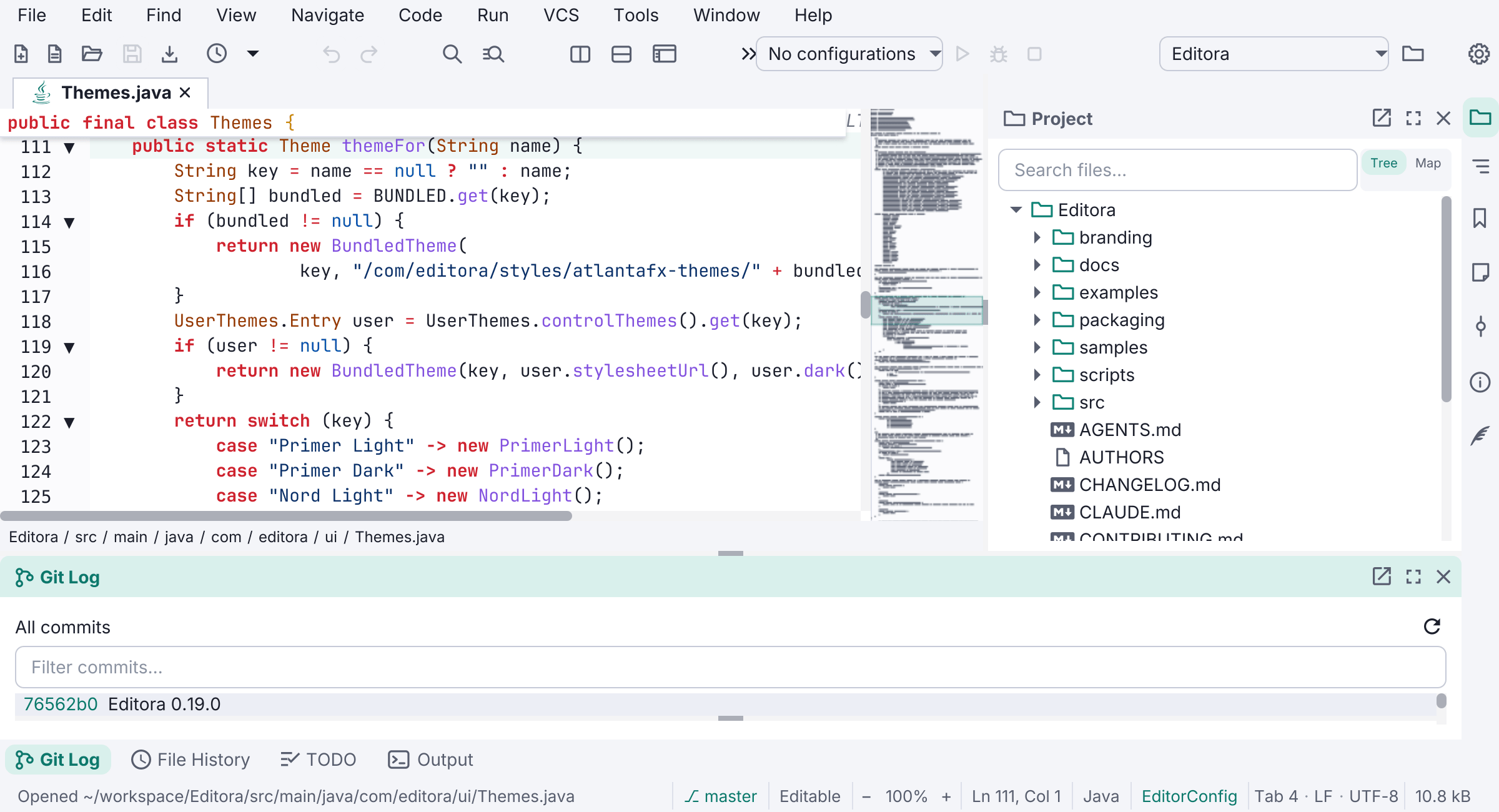 Full IDE in Editora