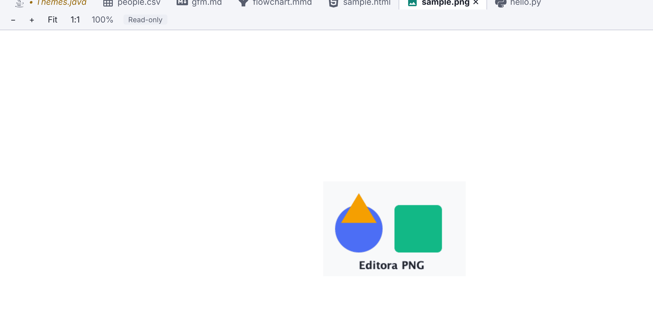 Smart file previews in Editora